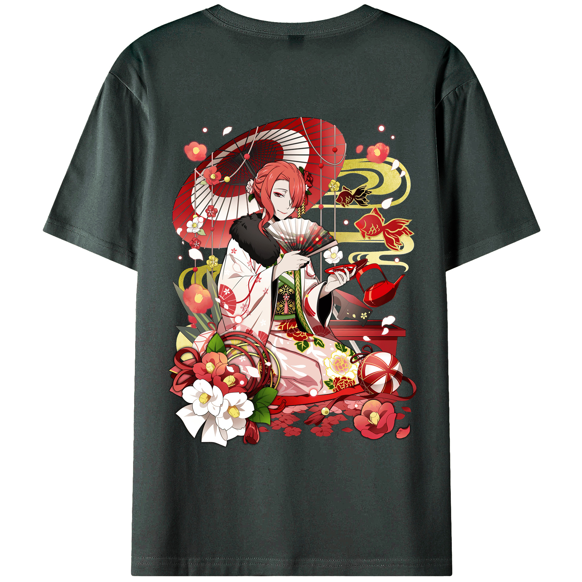 （画像用） 文豪ストレイドッグス Bungo Stray Dogs 綿100％ メンズ半袖Tシャツ（バックプリント） 通気性